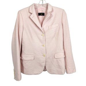 Luciana Barbera 100% Cashmere Blazer Jacket Light Pink - Women's Size 44, US 8